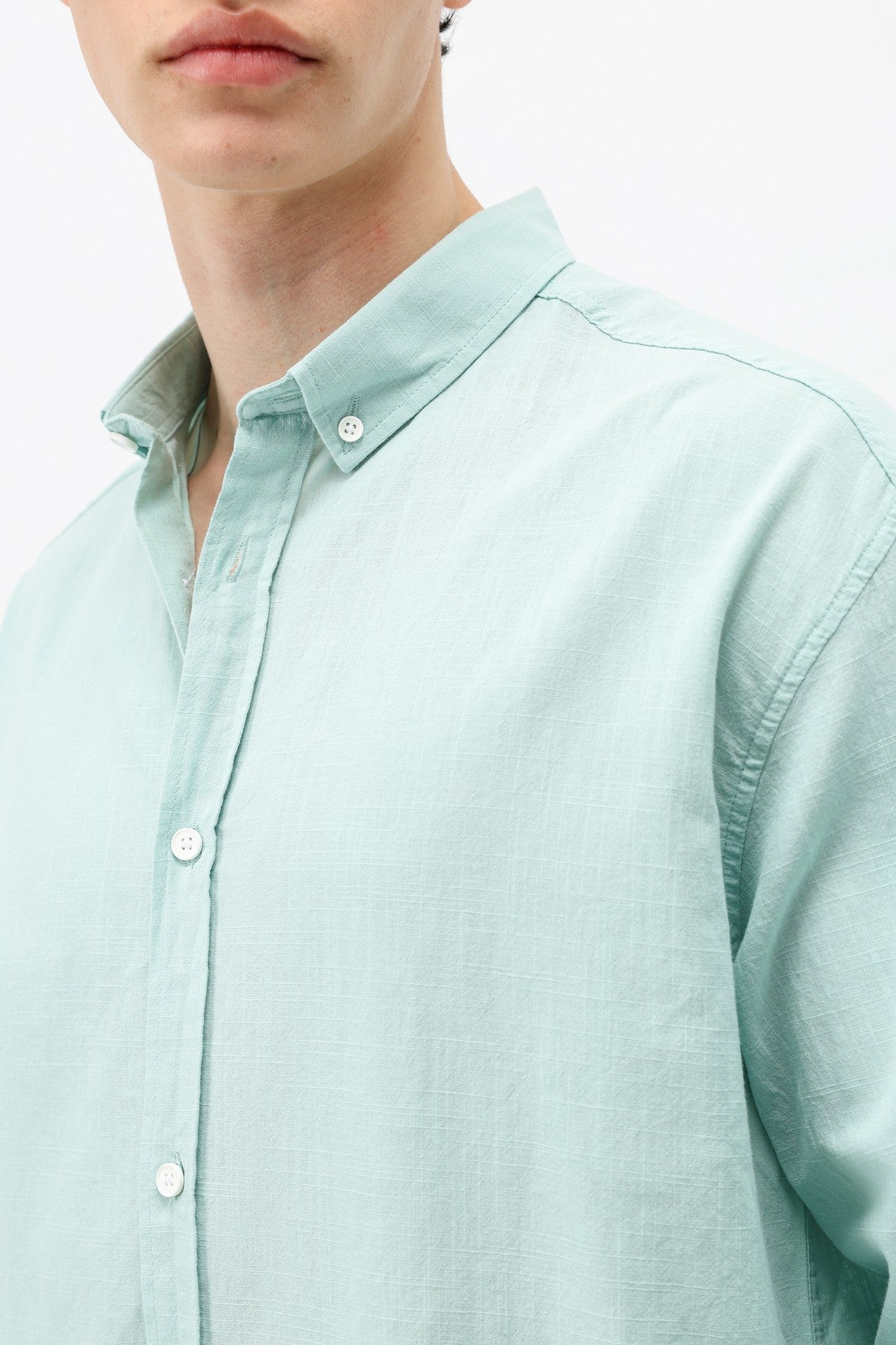 Basic Oversized Cotton-Linen Shirt