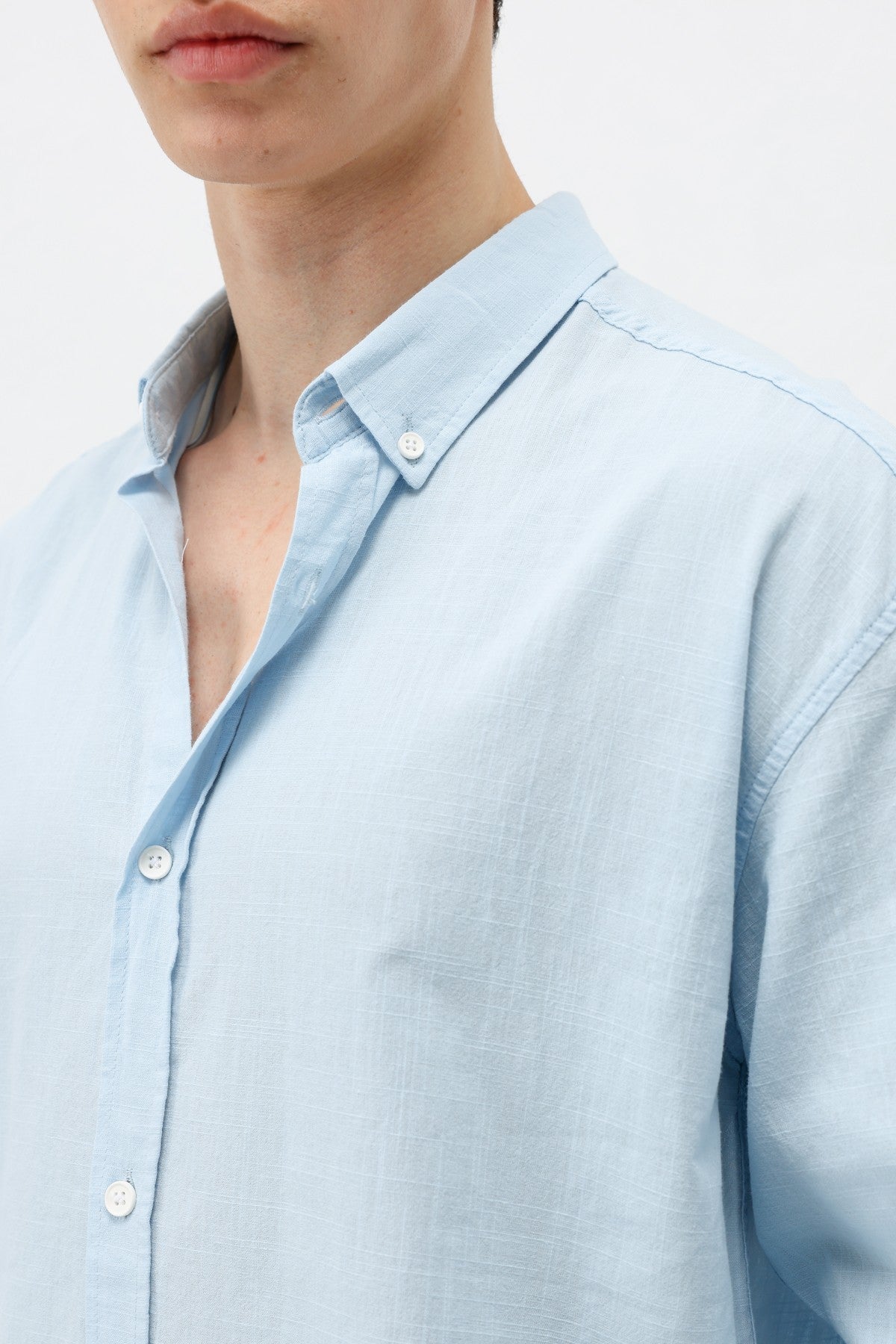 Basic Oversized Cotton-Linen Shirt