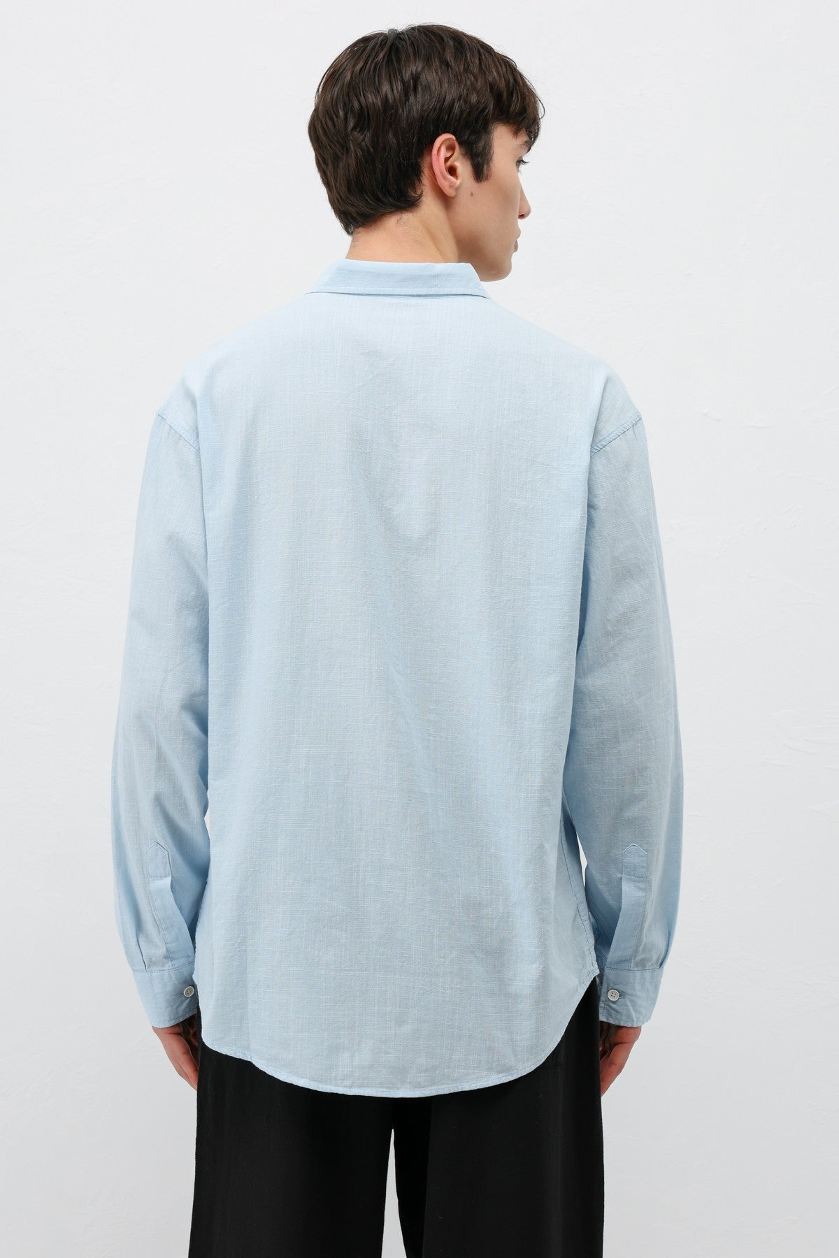 Basic Oversized Cotton-Linen Shirt