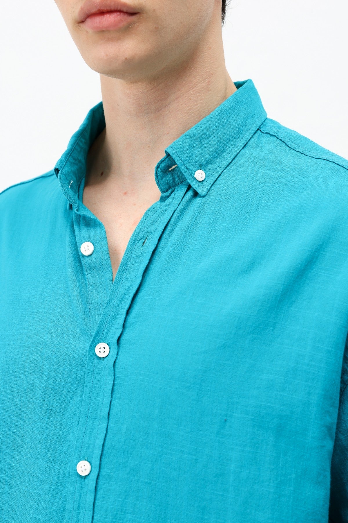 Basic Oversized Cotton-Linen Shirt