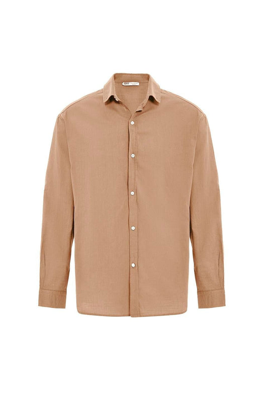Basic Oversized Cotton-Linen Shirt