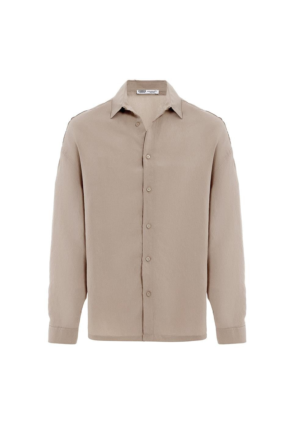 Basic Oversized Long-Sleeve Shirt