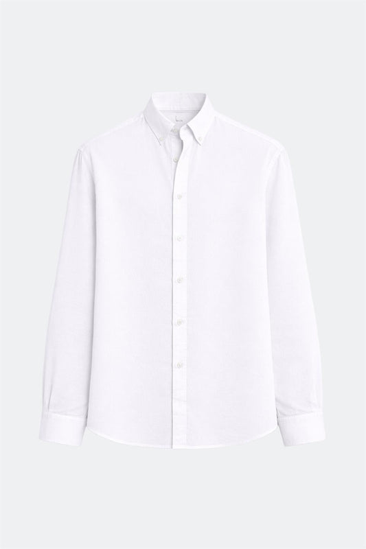 100% Linen Oversized Long-Sleeve Shirt