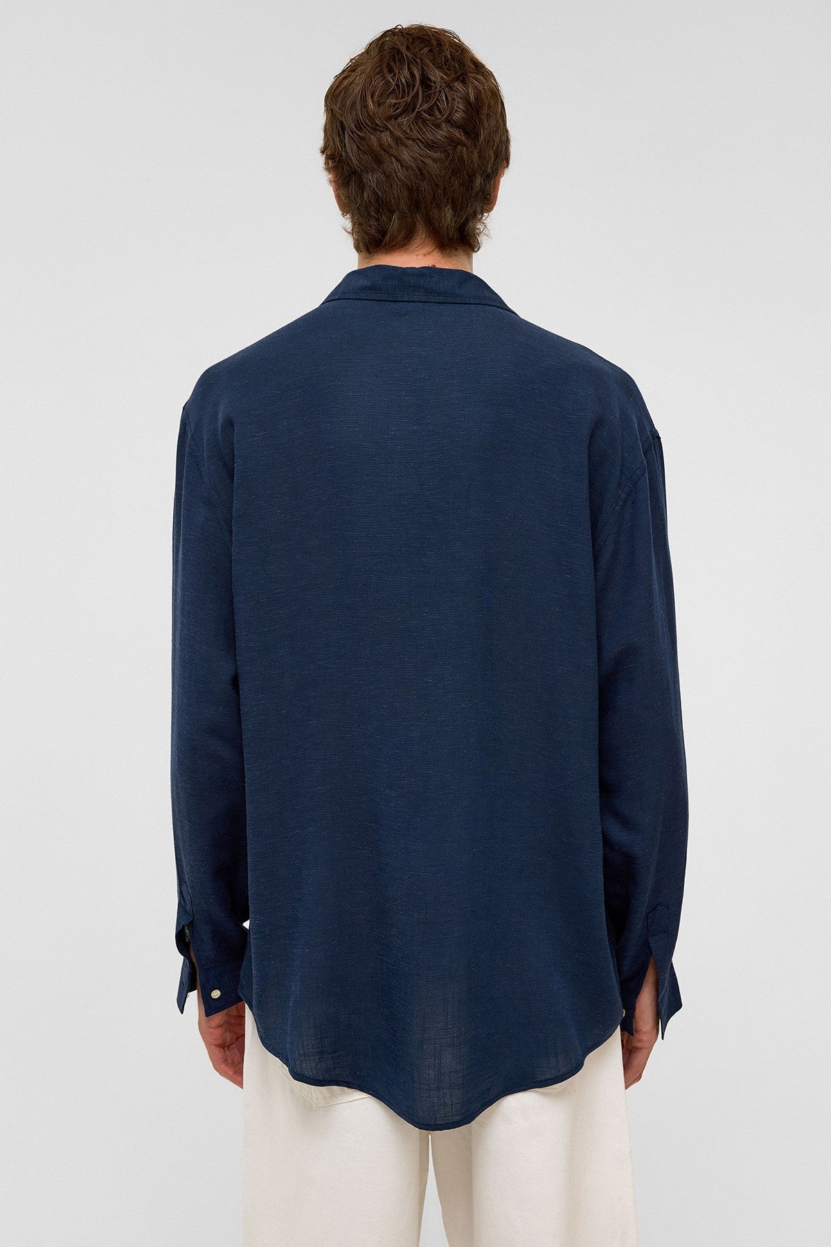 Oversized Long-Sleeved Linen Shirt