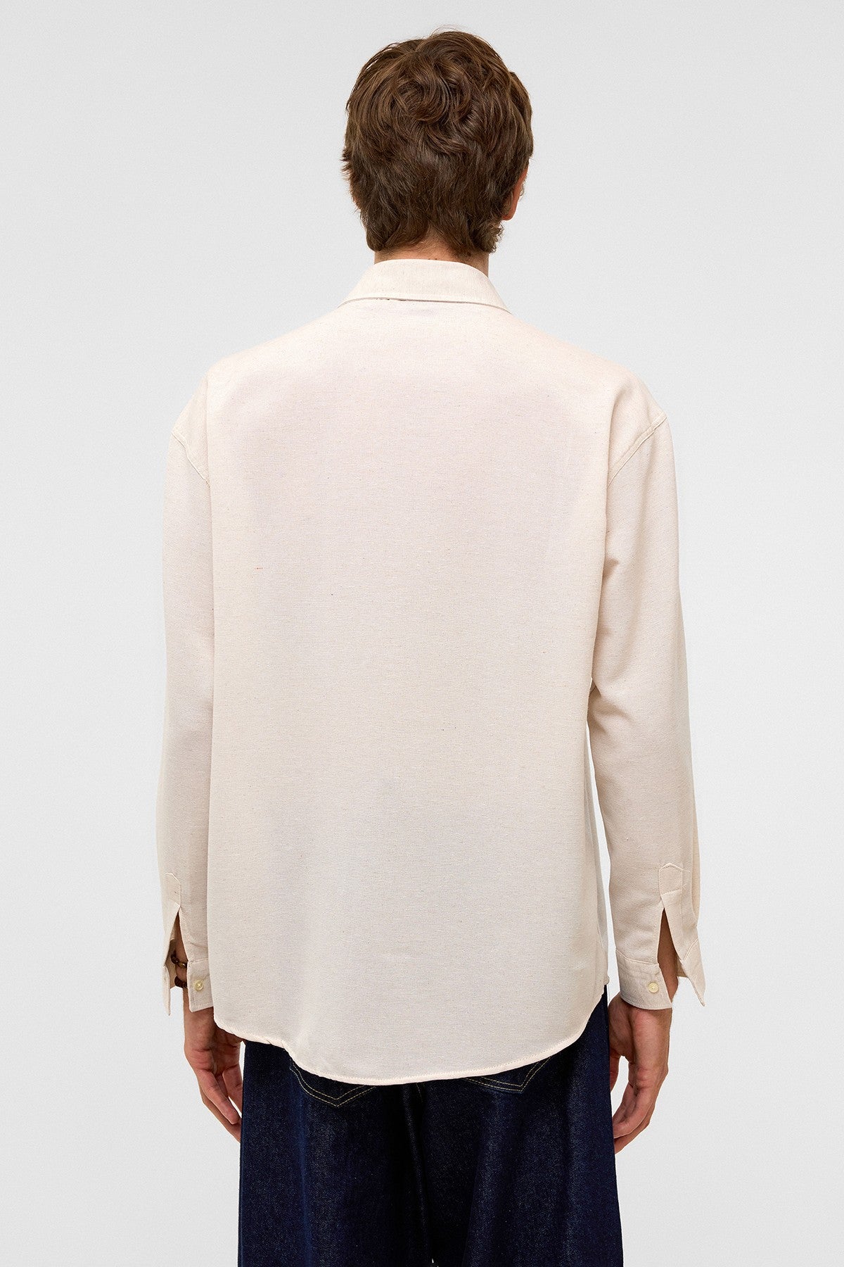 Oversized Long-Sleeved Linen Shirt