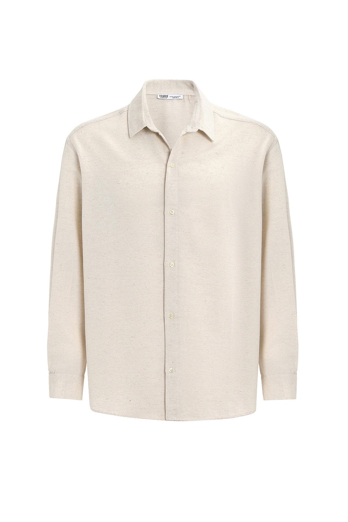 Oversized Long-Sleeved Linen Shirt