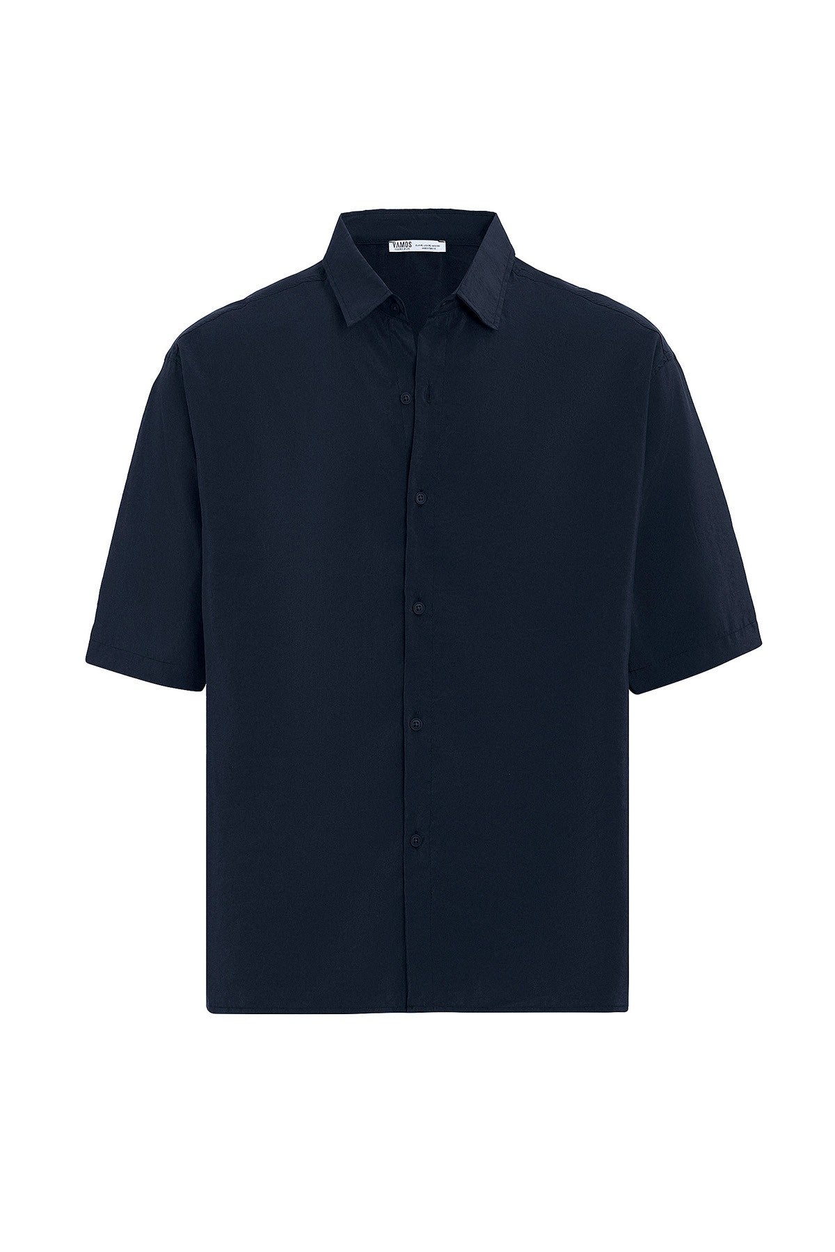 Basic Oversized Short-Sleeve Modal Shirt