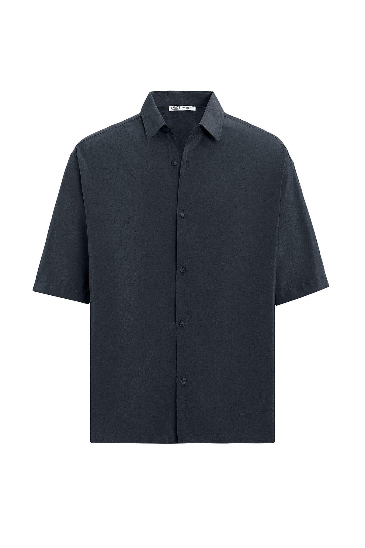 Basic Oversized Short-Sleeve Modal Shirt