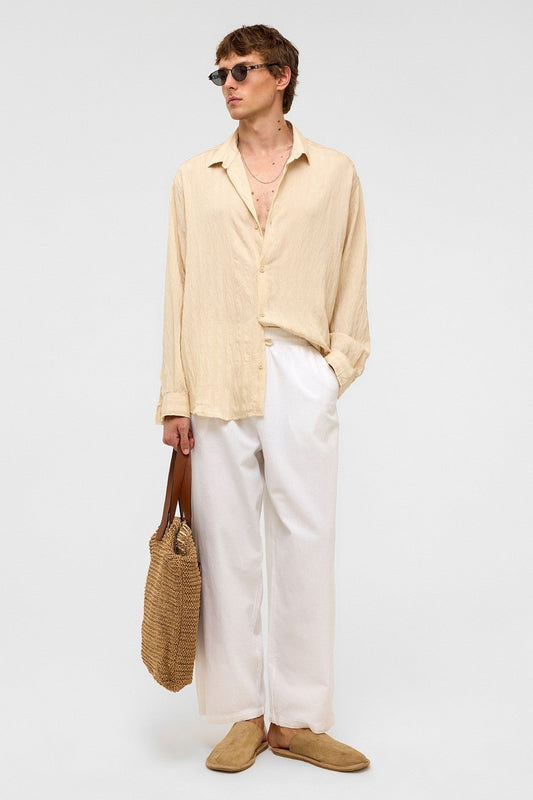 Oversized Long-Sleeved Modal Shirt