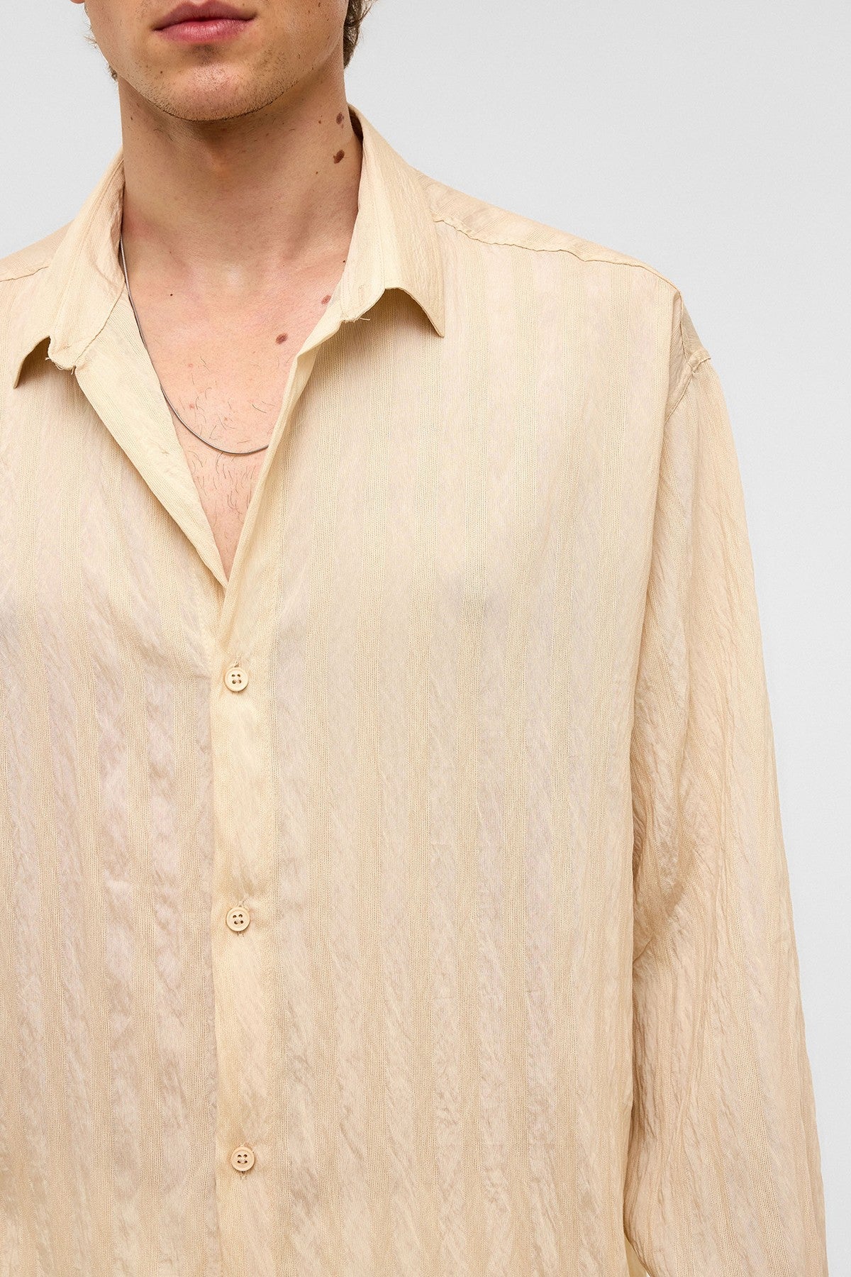Oversized Long-Sleeved Modal Shirt