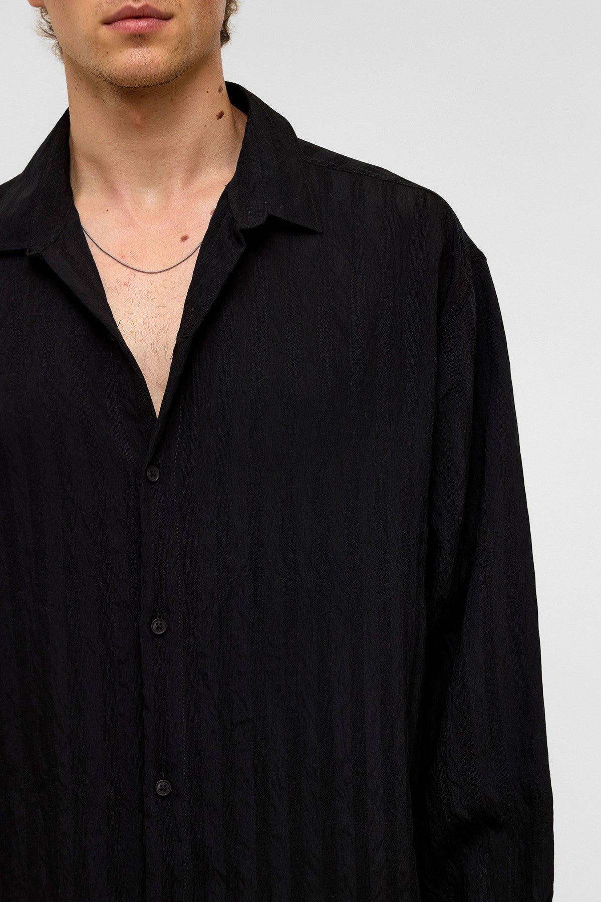 Oversized Long-Sleeved Modal Shirt