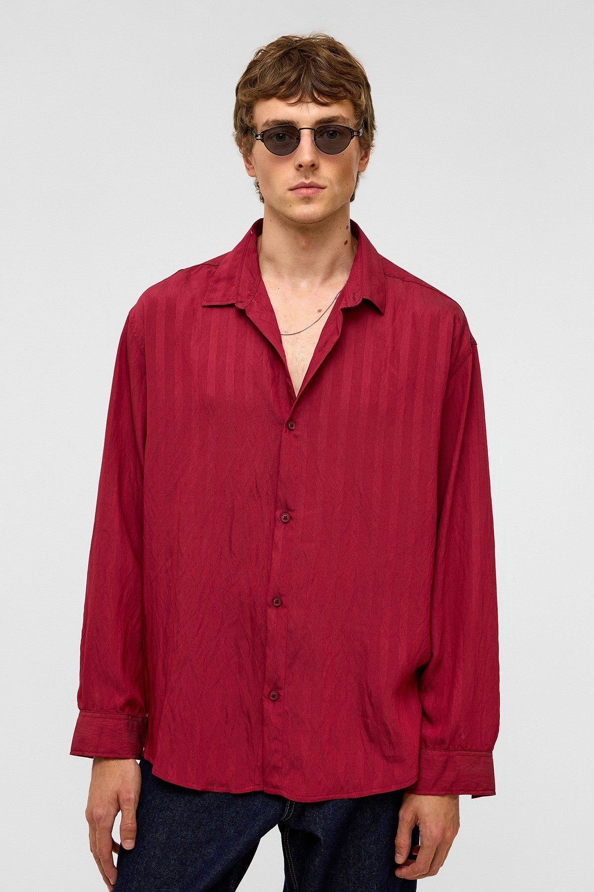 Oversized Long-Sleeved Modal Shirt