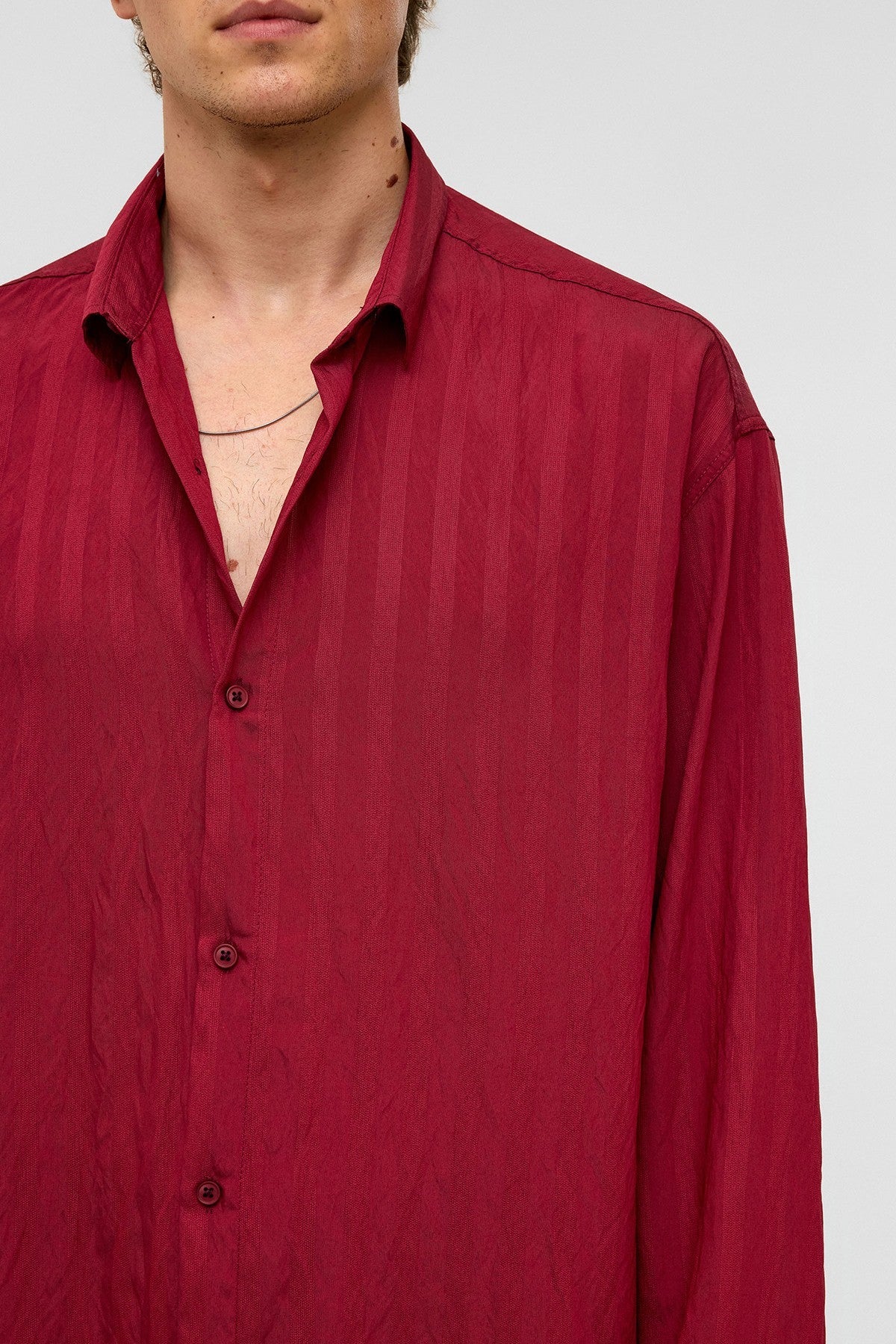Oversized Long-Sleeved Modal Shirt