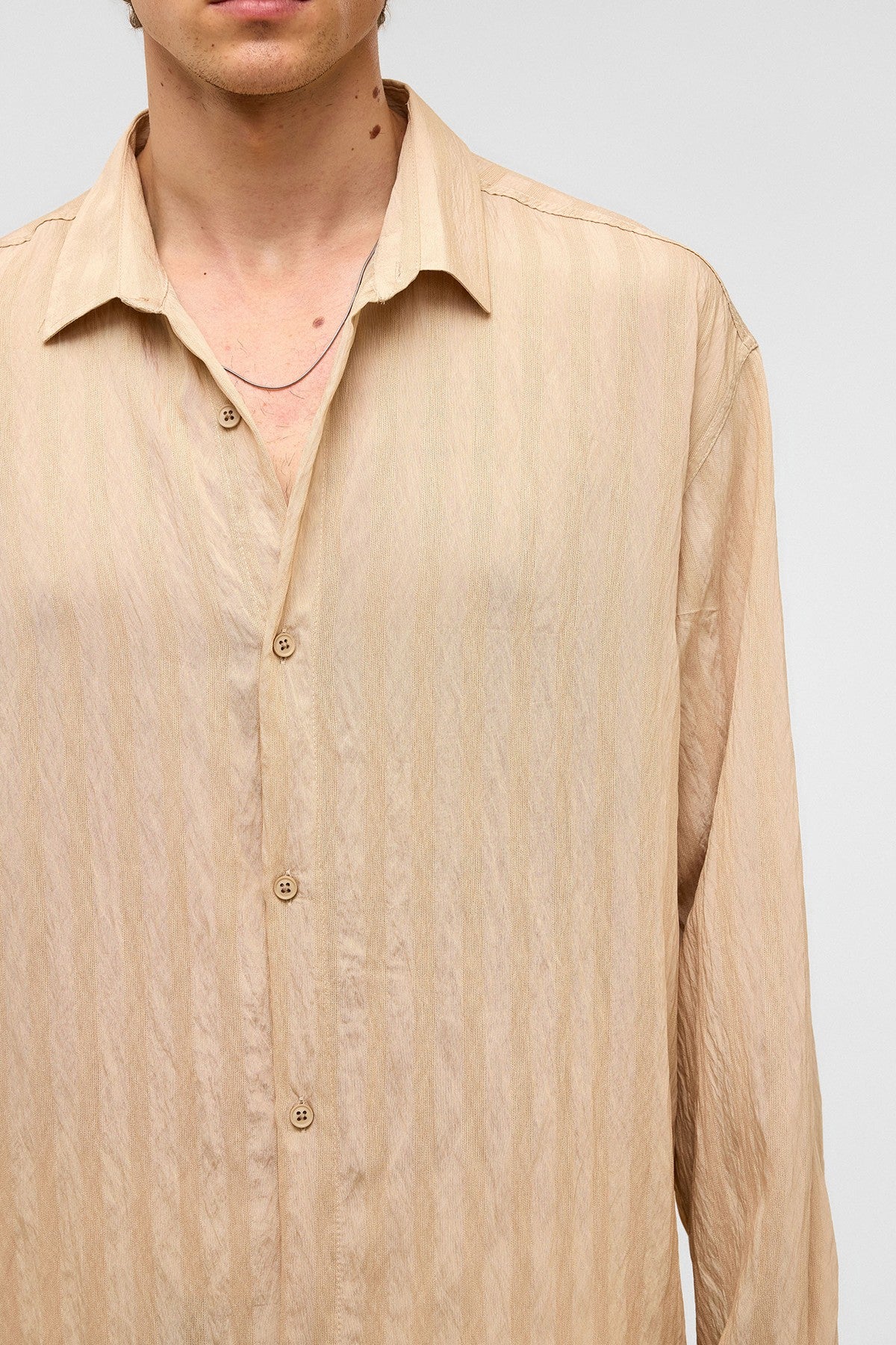 Oversized Long-Sleeved Modal Shirt