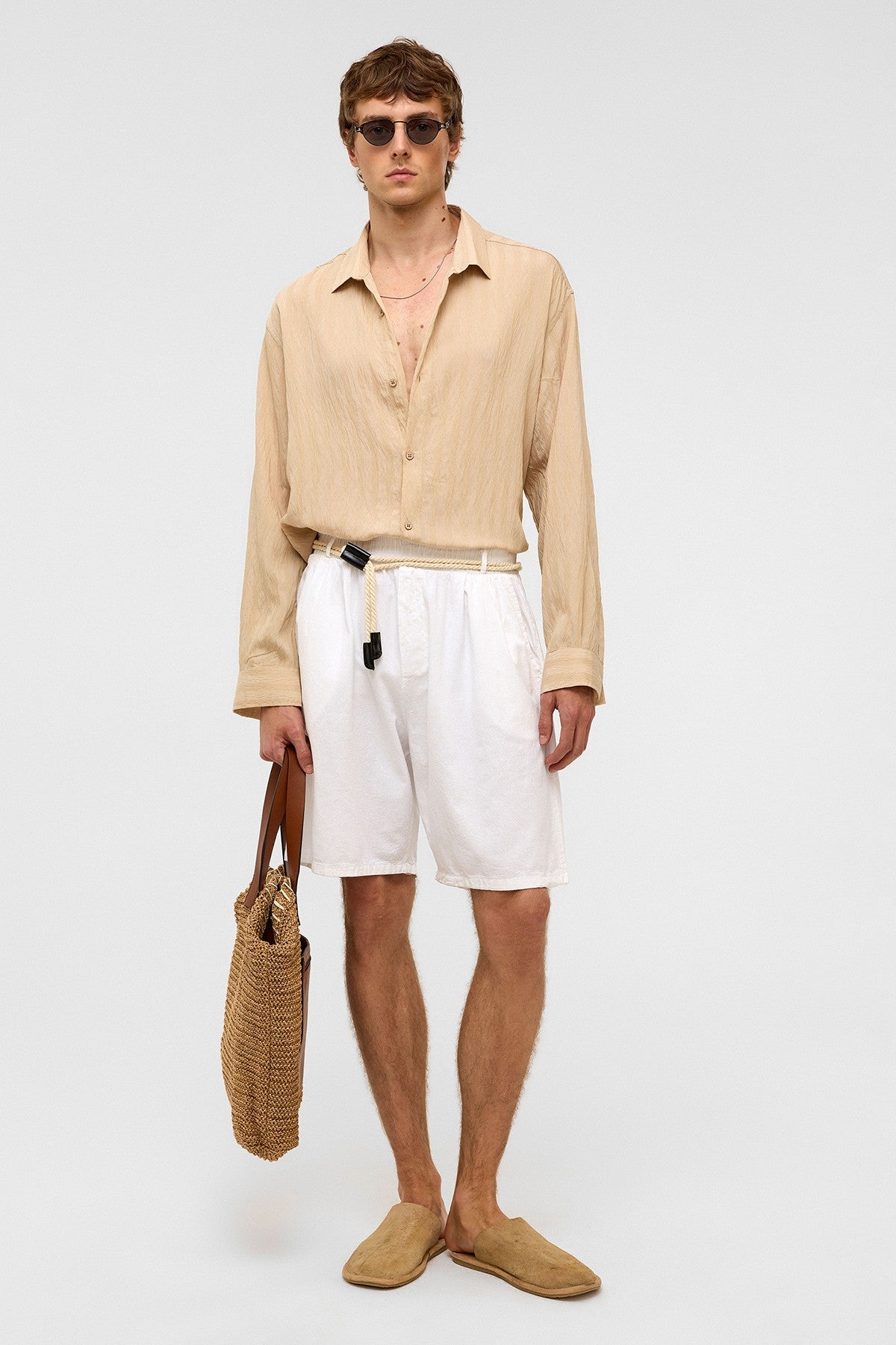 Oversized Long-Sleeved Modal Shirt