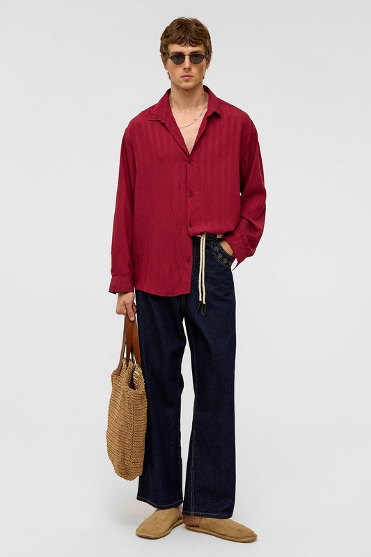 Oversized Long-Sleeved Modal Shirt
