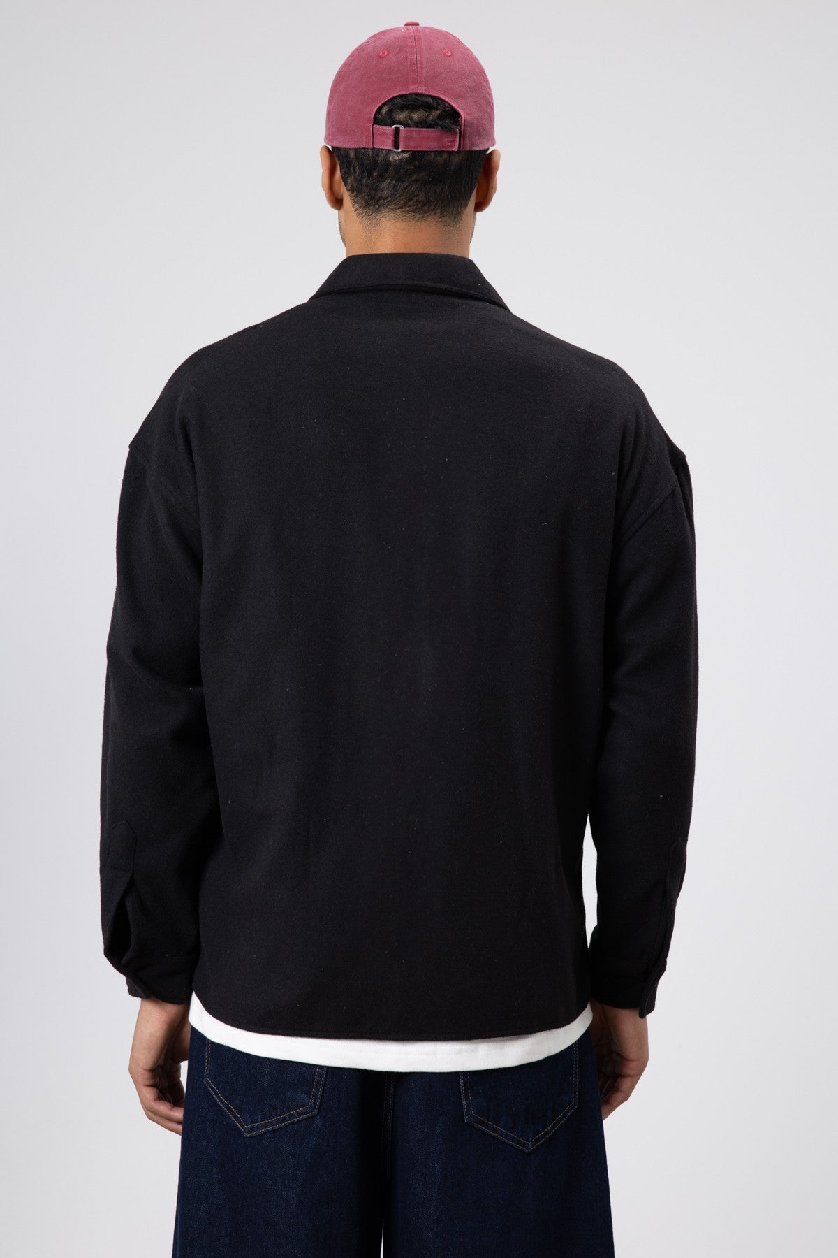 Textured Oversized Shirt Jacket