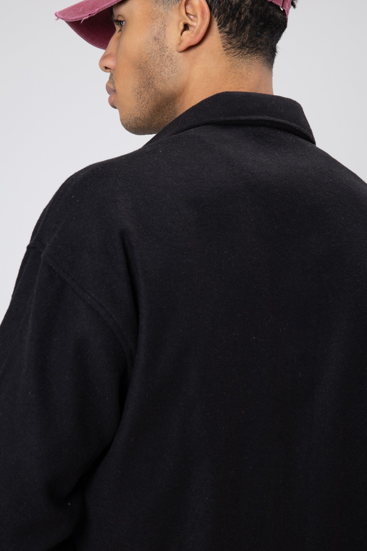 Textured Oversized Shirt Jacket