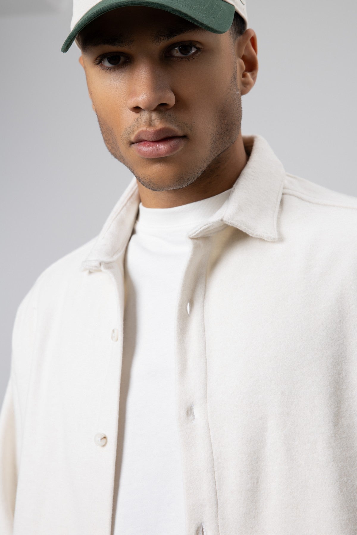 Textured Oversized Shirt Jacket