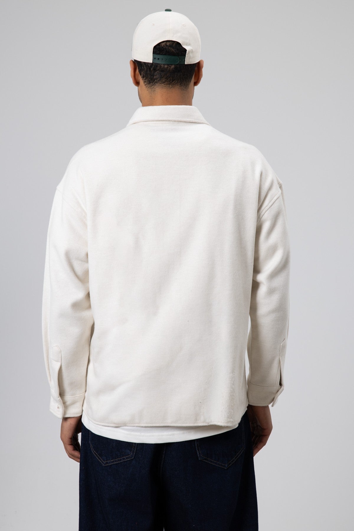 Textured Oversized Shirt Jacket