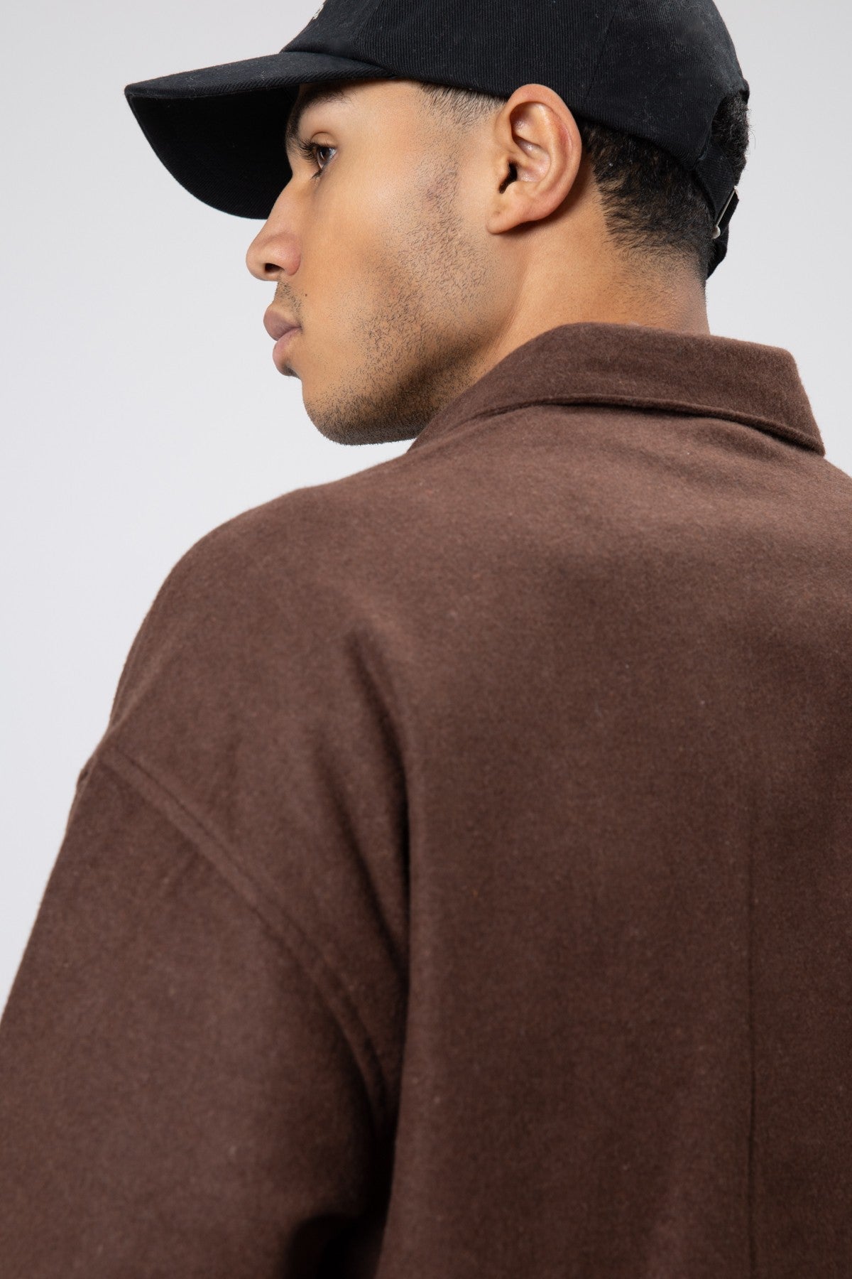 Textured Oversized Shirt Jacket