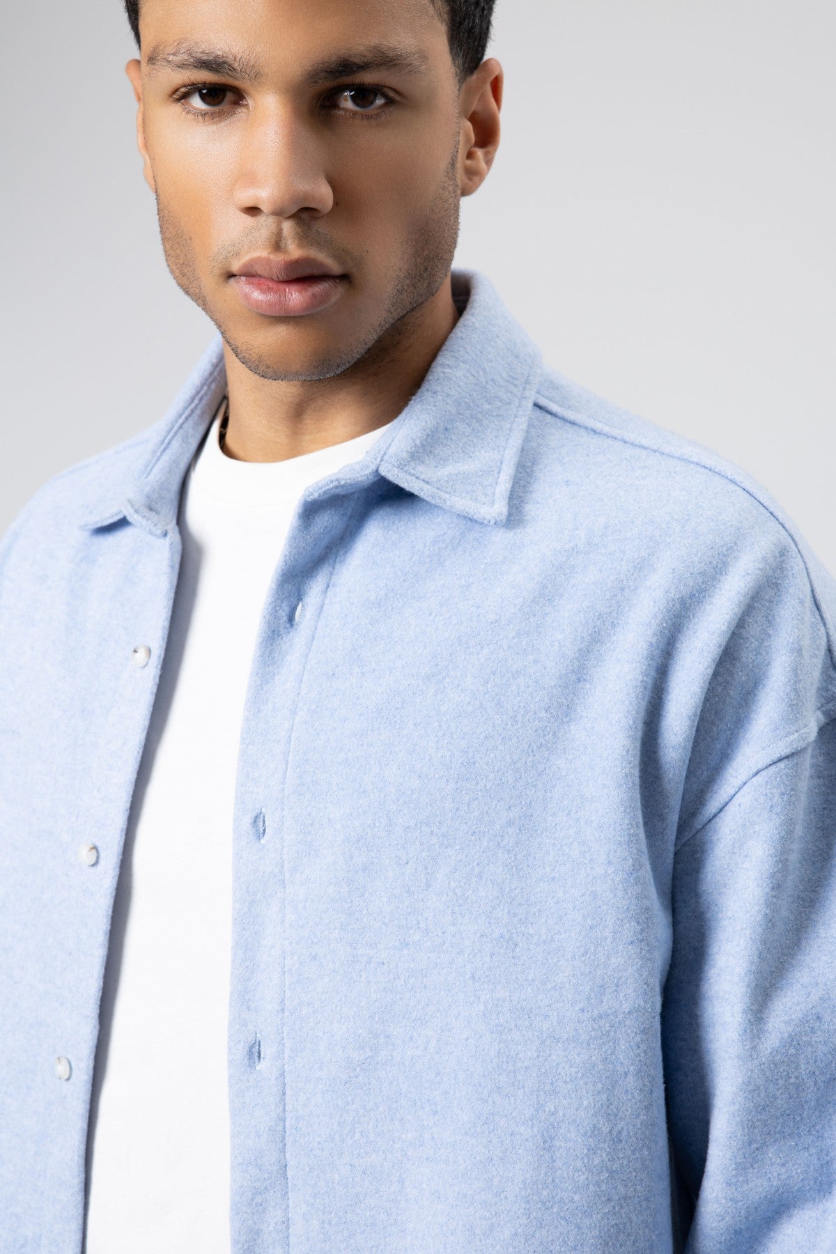 Textured Oversized Shirt Jacket