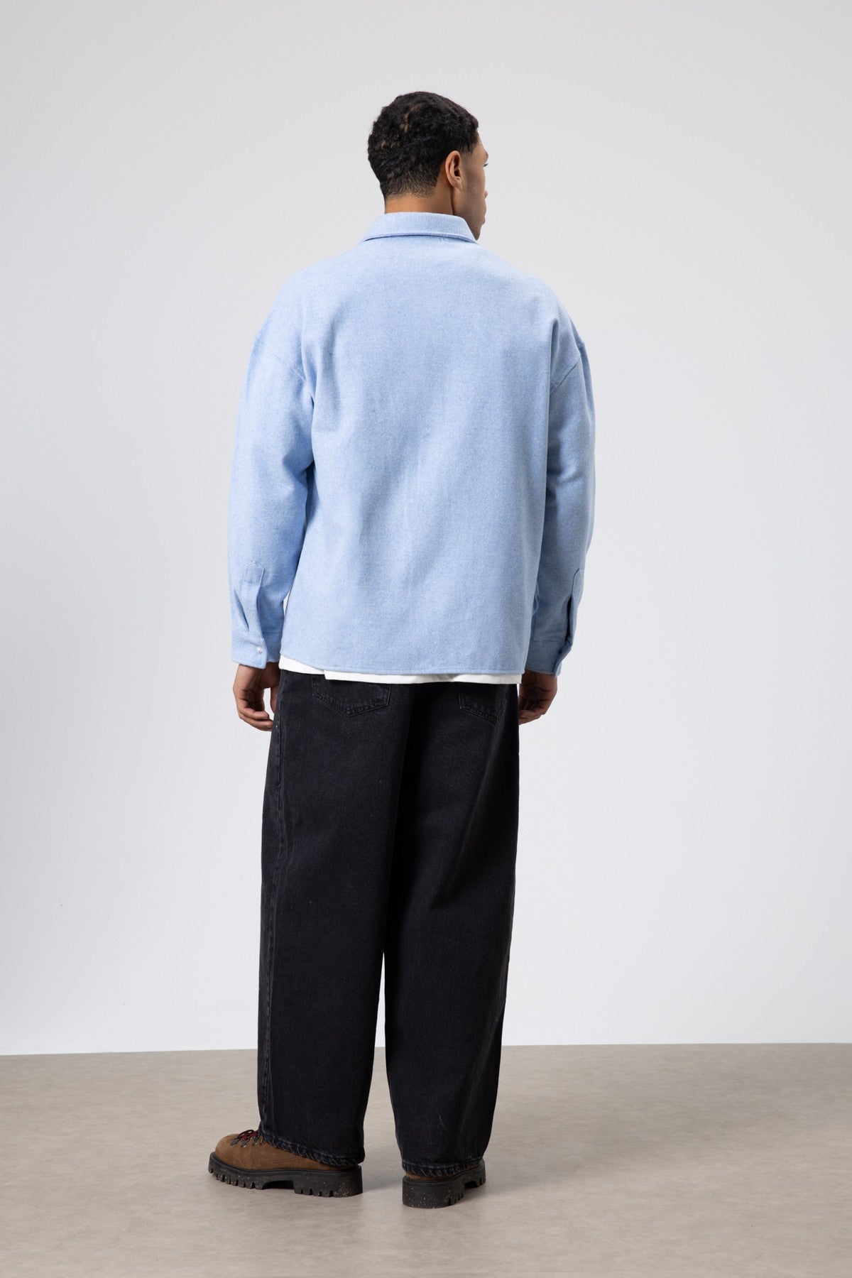 Textured Oversized Shirt Jacket
