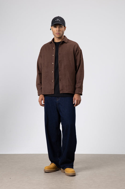 Textured Oversized Shirt Jacket