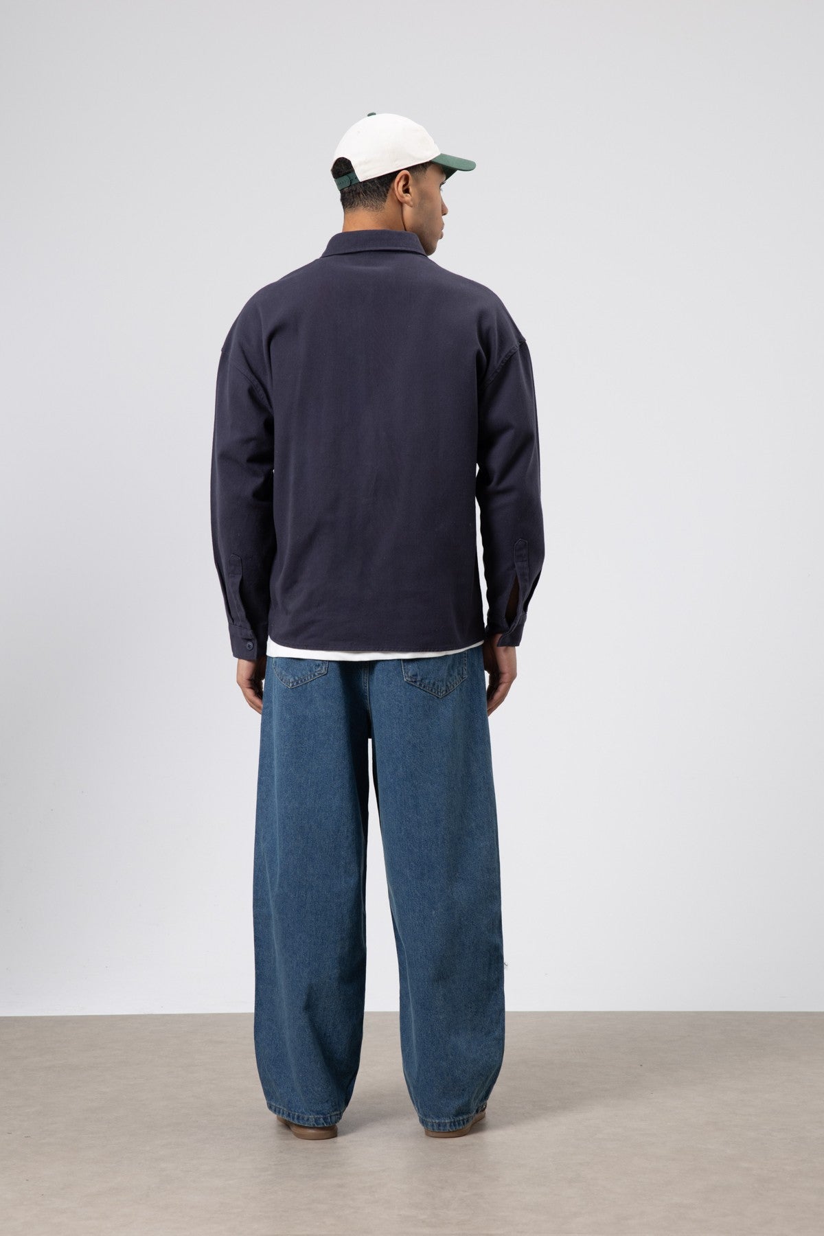 Oversized Gabardine Shirt Jacket