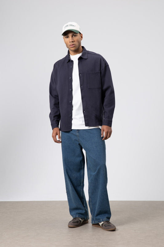 Oversized Gabardine Shirt Jacket