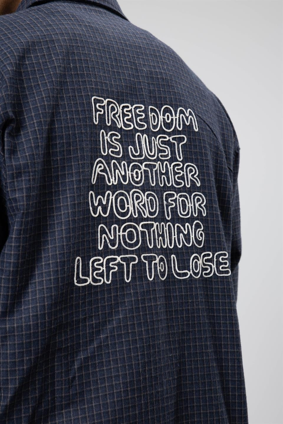 Oversized Printed Checkered Casual Shirt