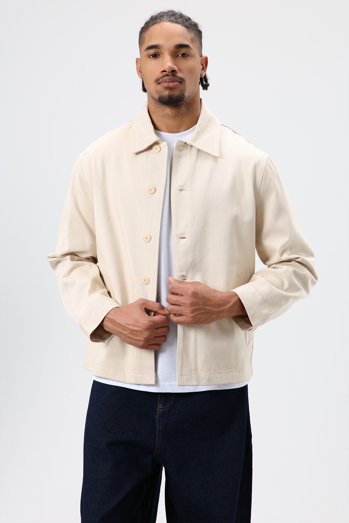 Boxy Fit Gabardine Jacket