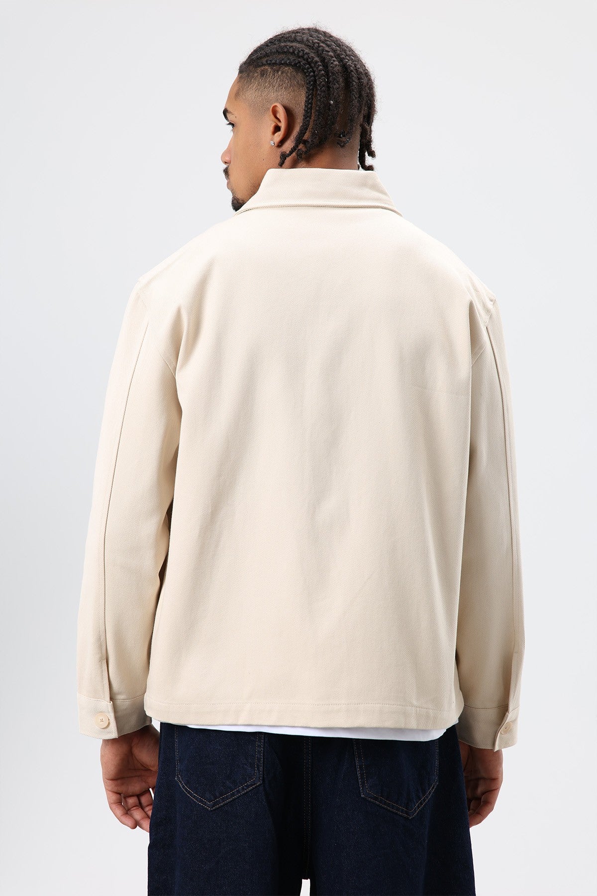 Boxy Fit Gabardine Jacket