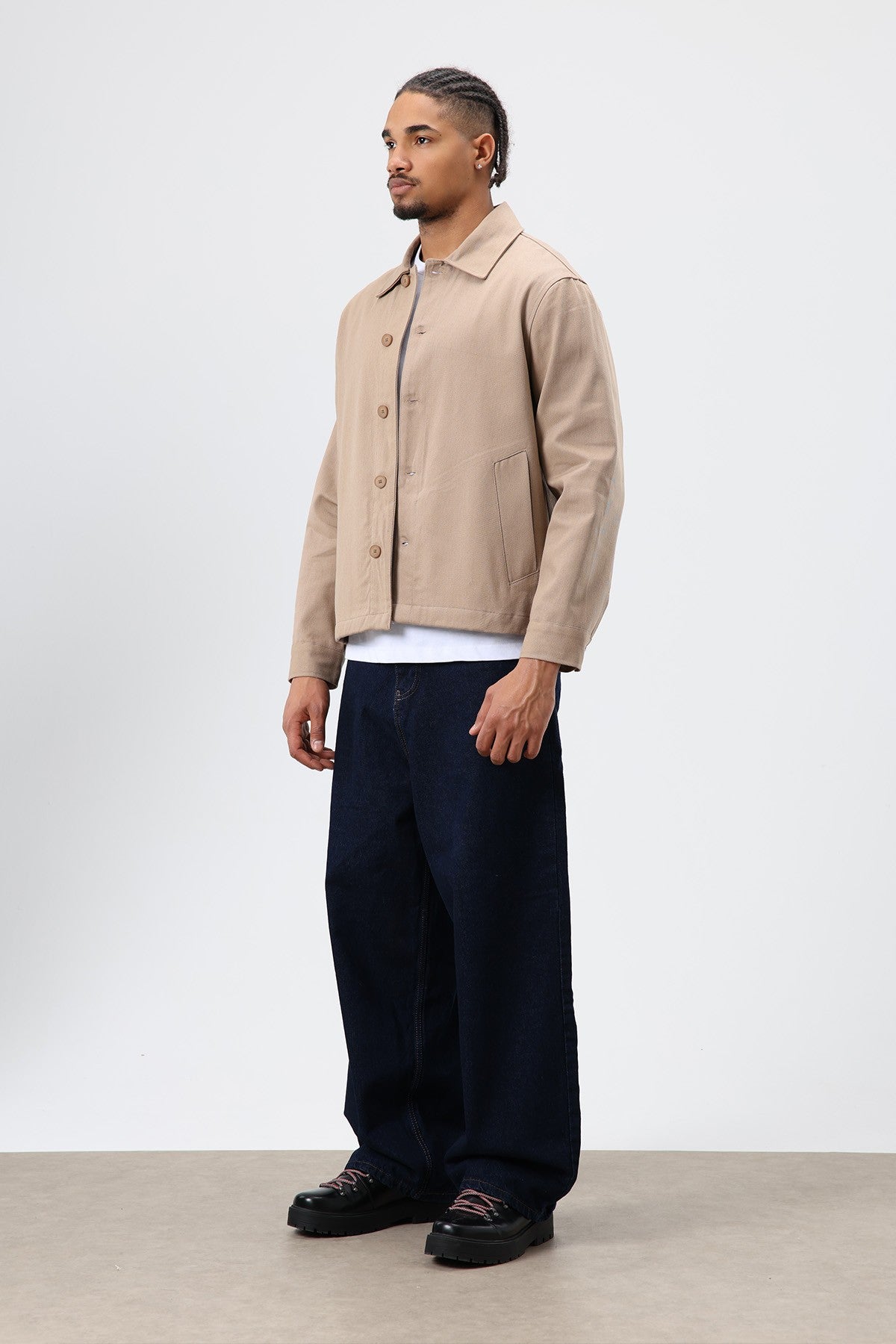 Boxy Fit Gabardine Jacket