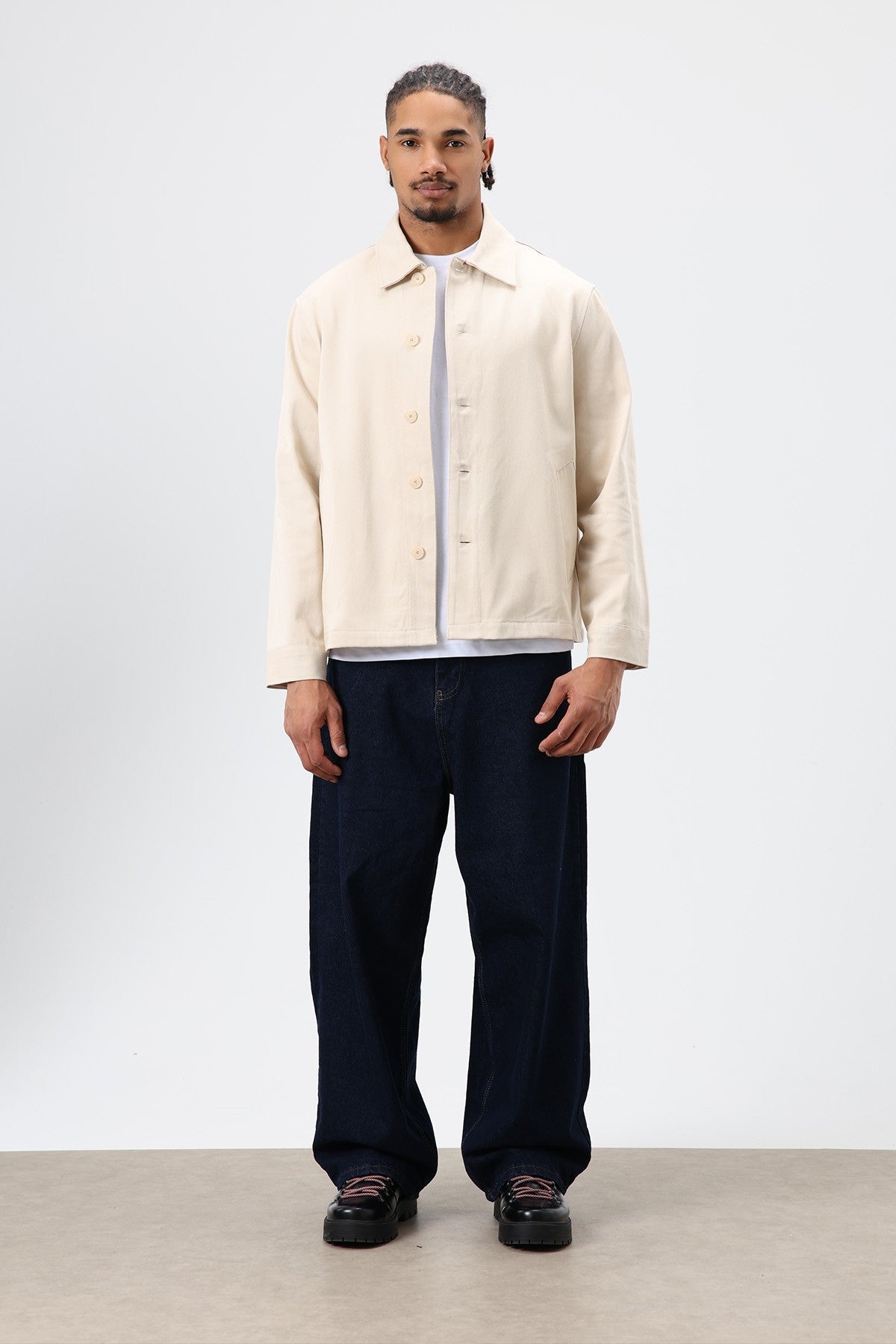 Boxy Fit Gabardine Jacket