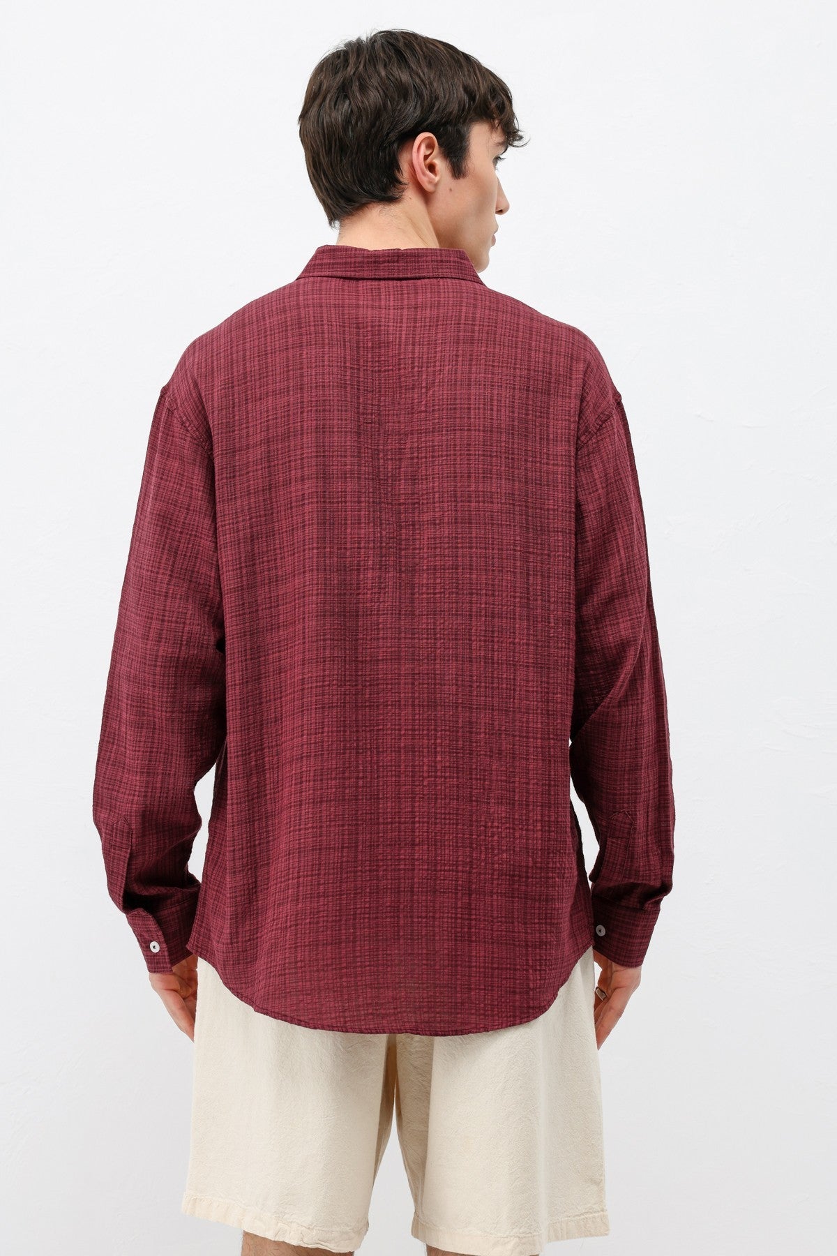 Textured Linen-Look Oversized Shirt