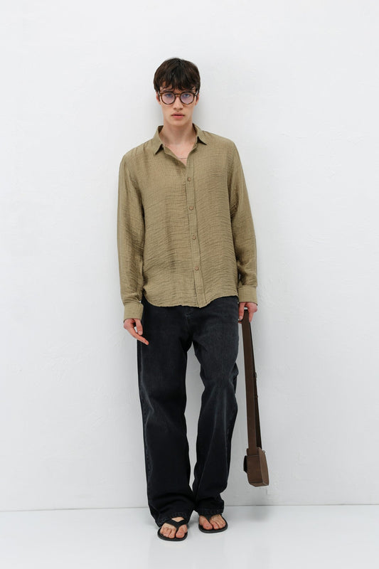 Textured Oversized Shirt