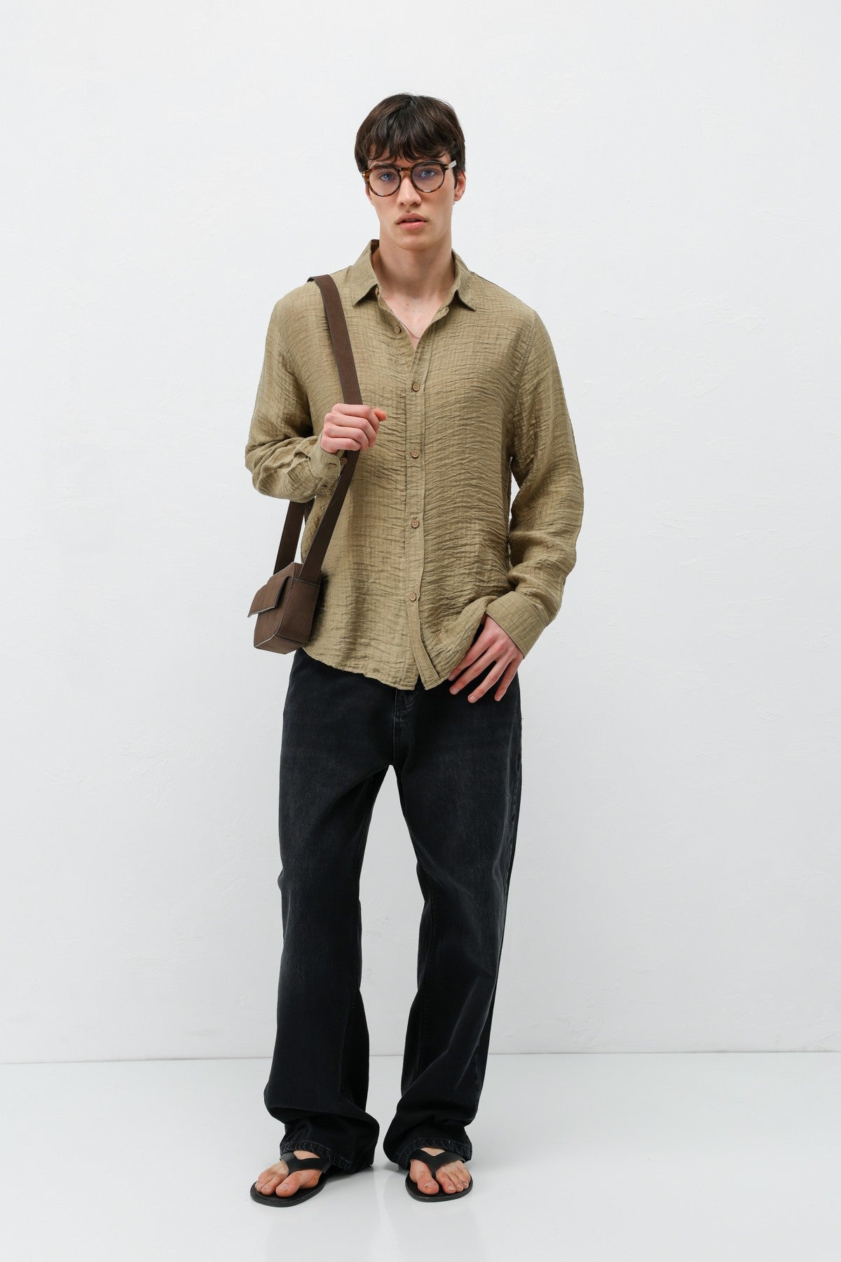 Textured Oversized Shirt