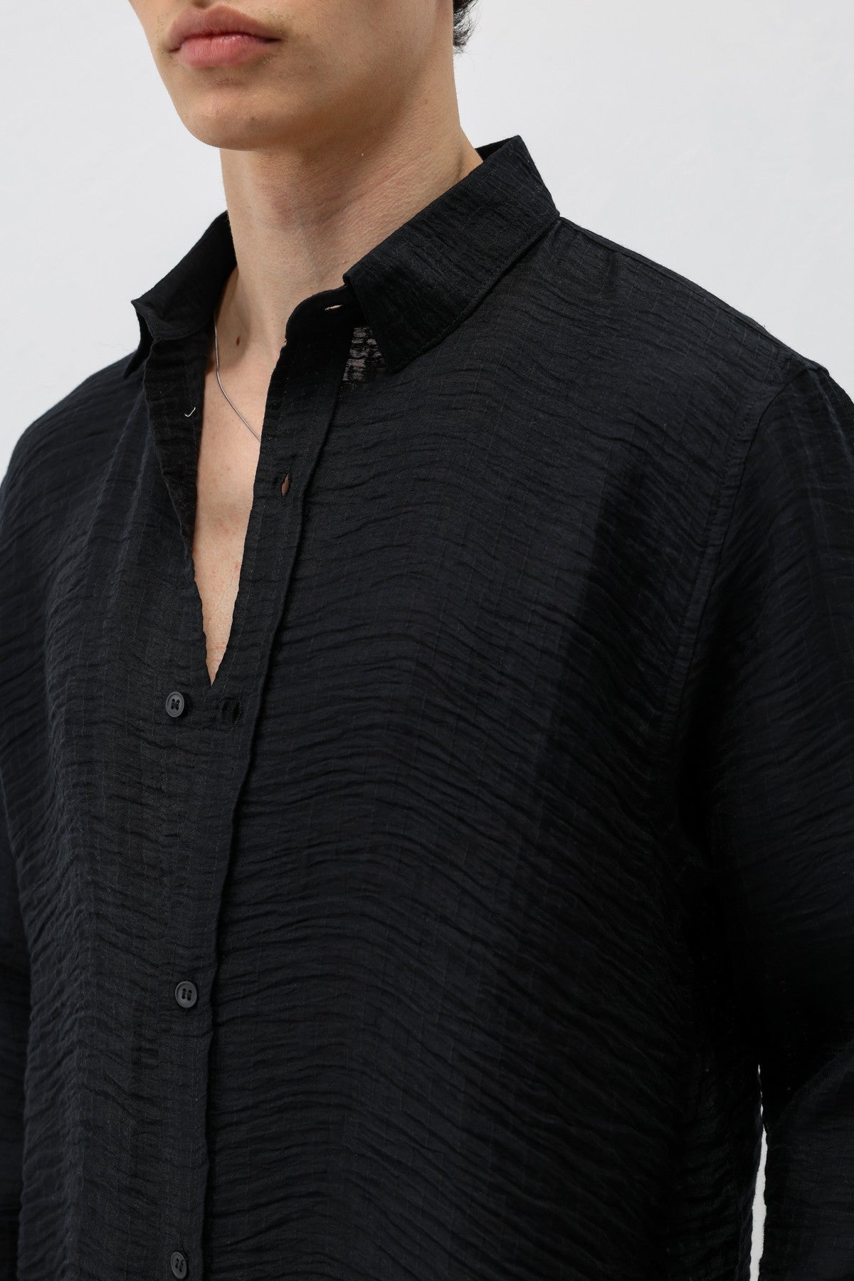 Textured Oversized Shirt