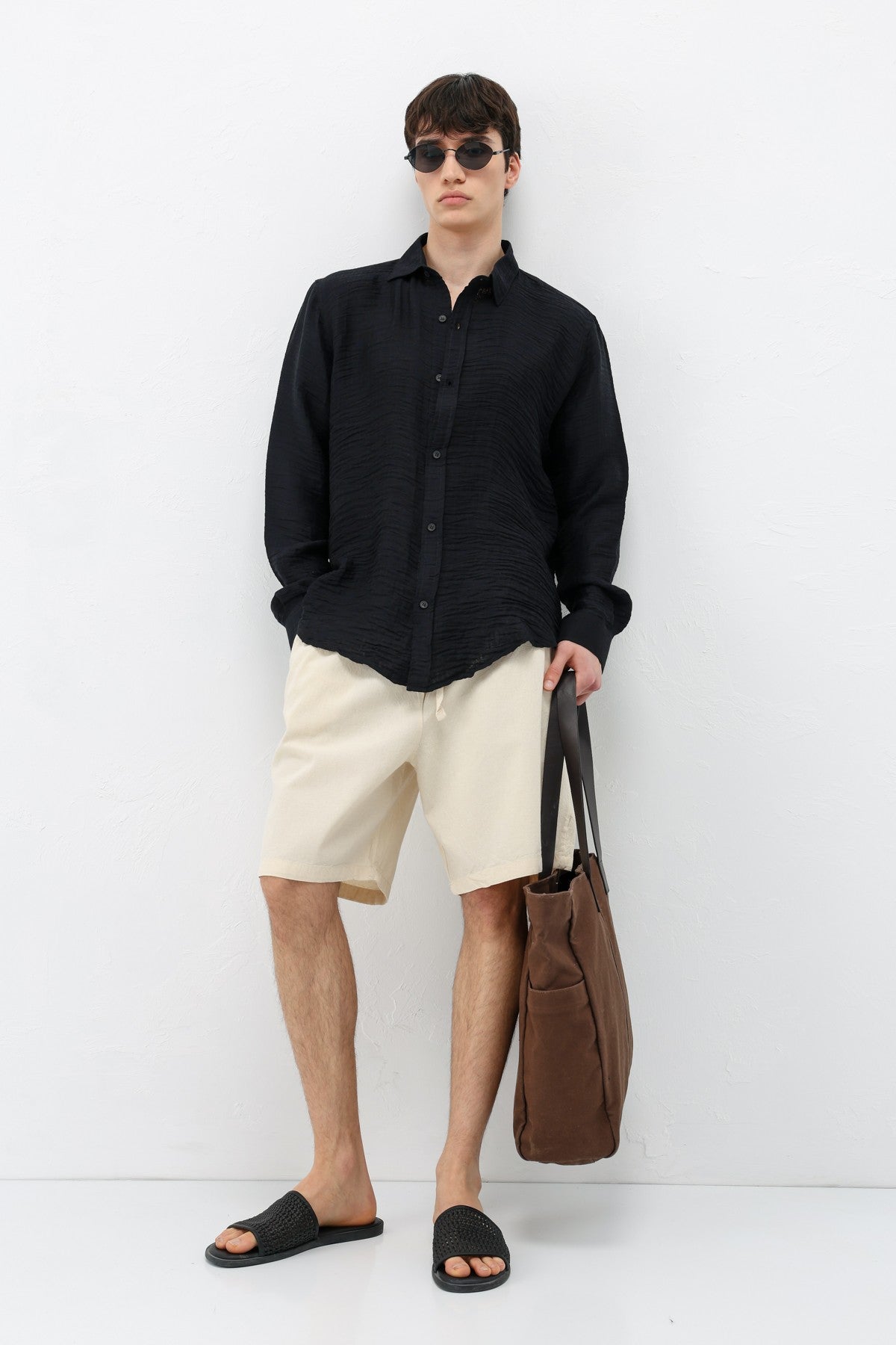 Textured Oversized Shirt