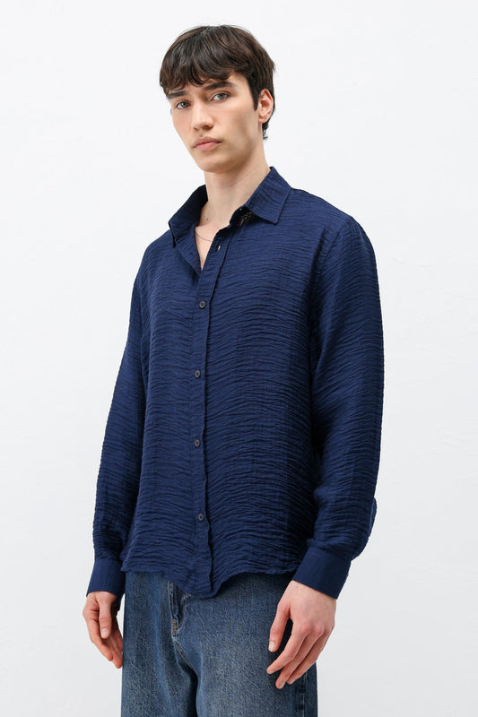 Textured Oversized Shirt