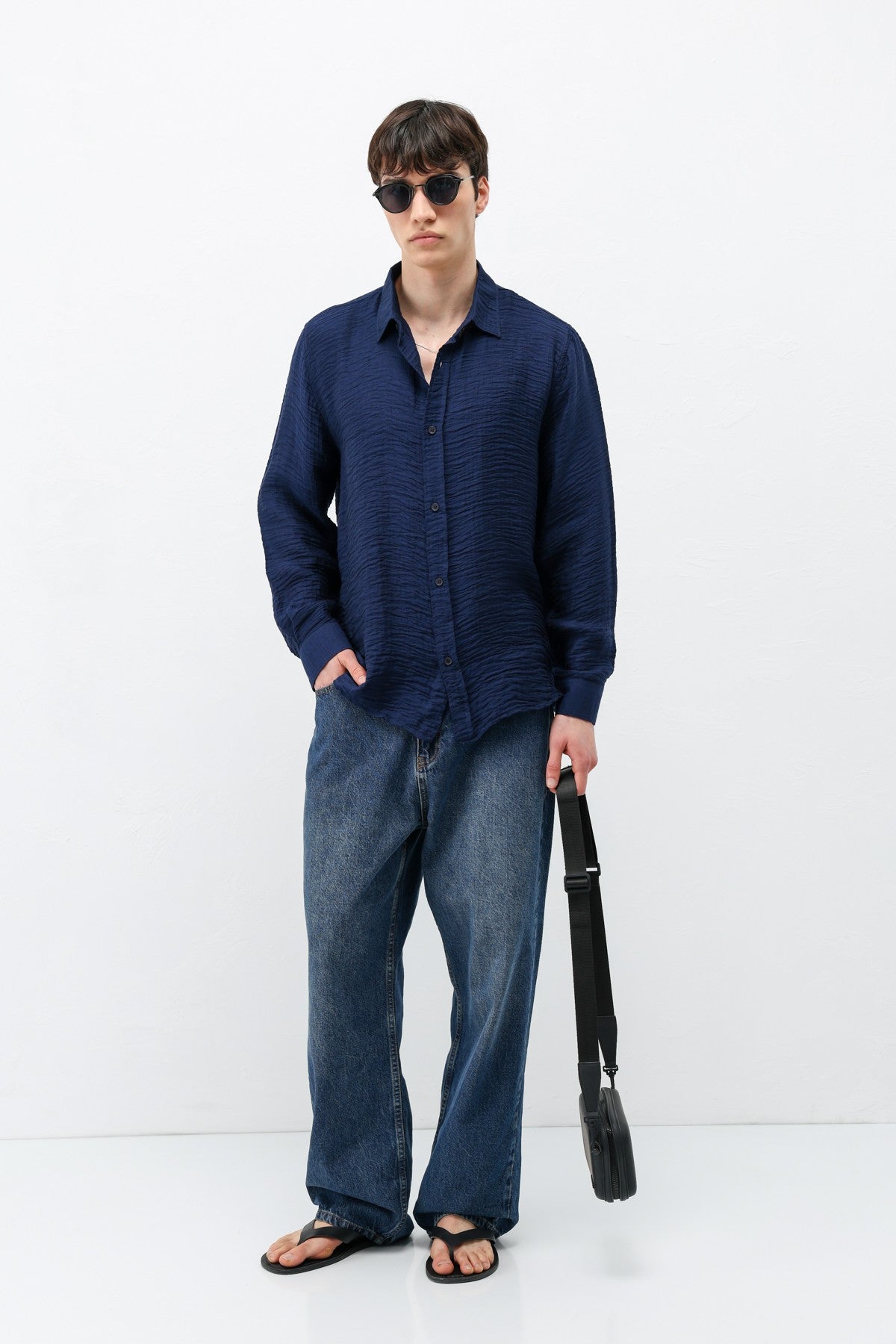 Textured Oversized Shirt