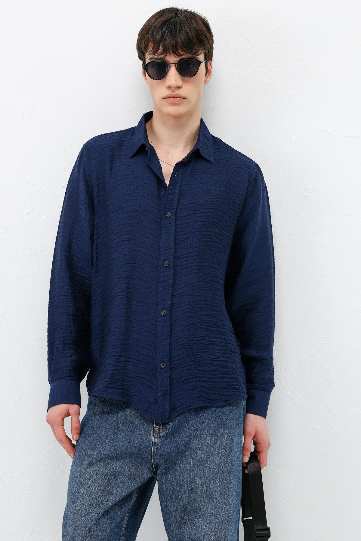 Textured Oversized Shirt