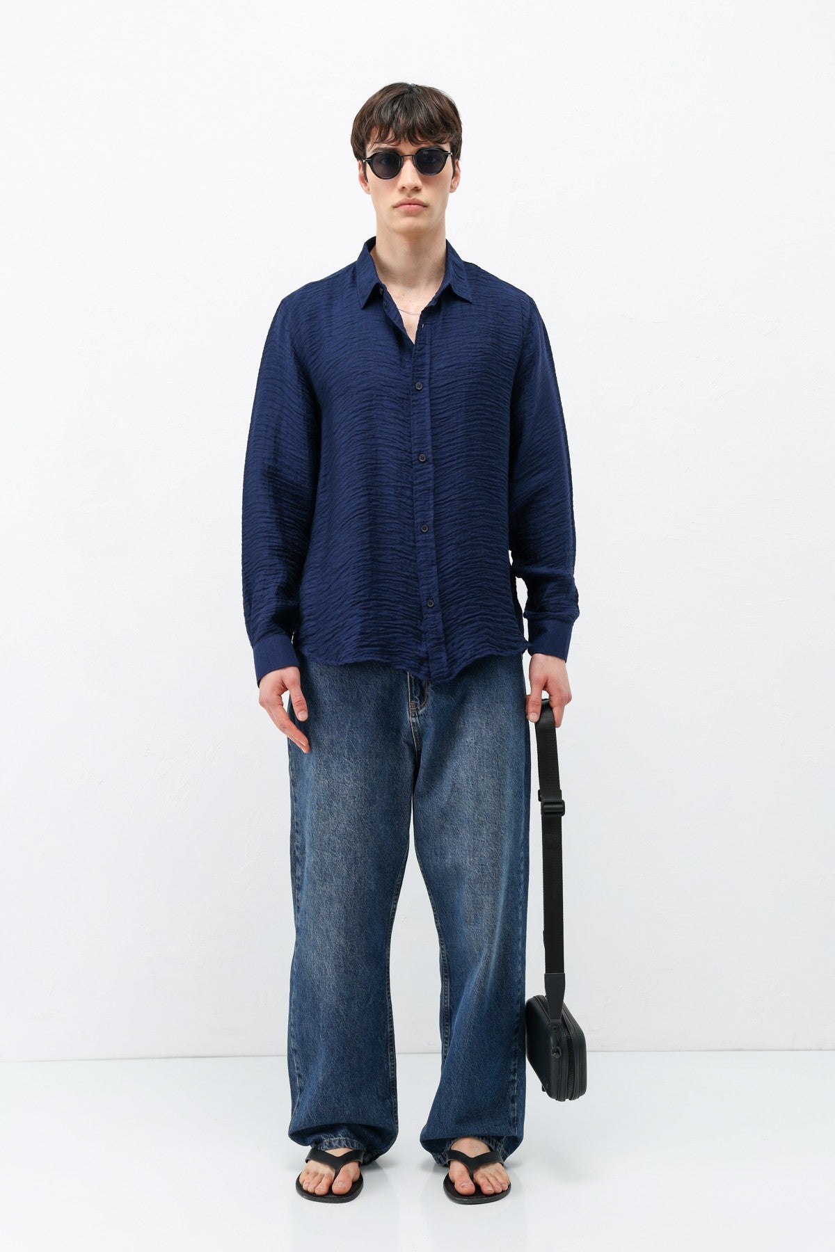Textured Oversized Shirt