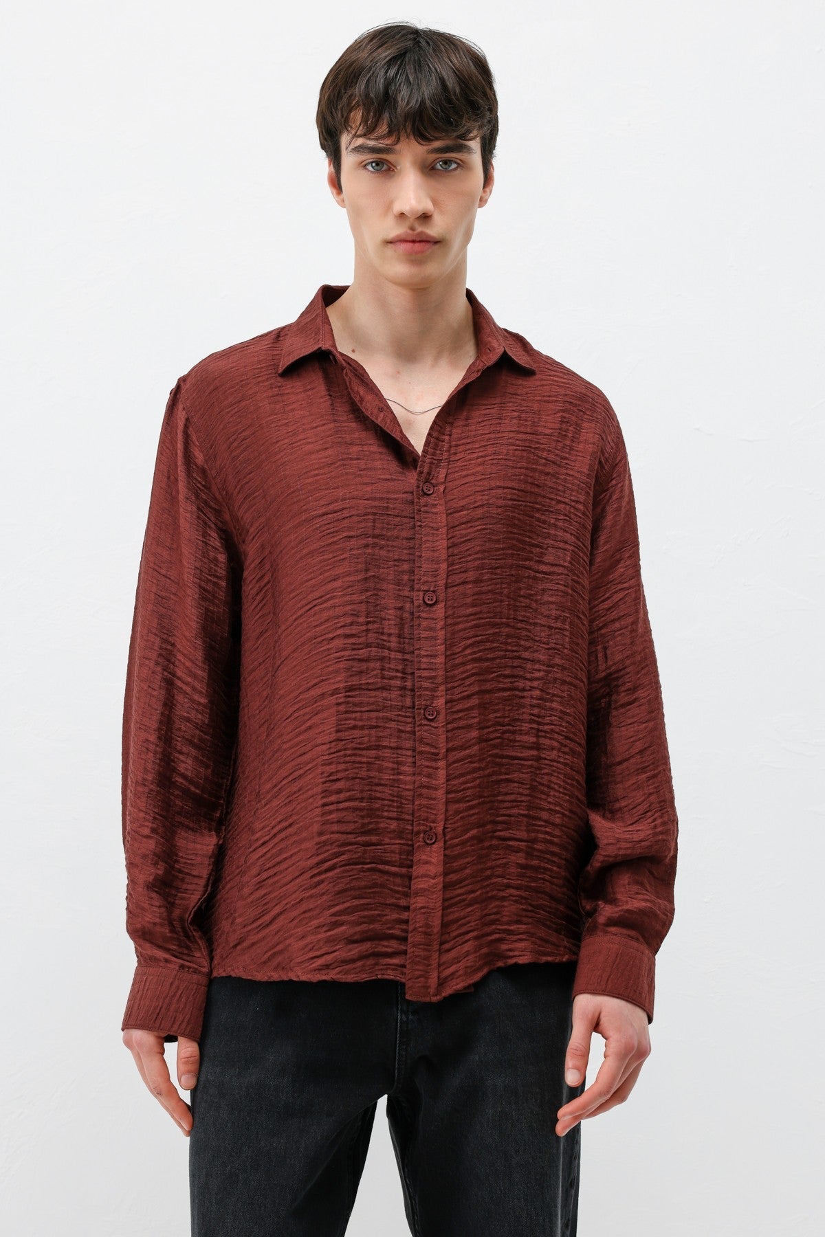 Textured Oversized Shirt