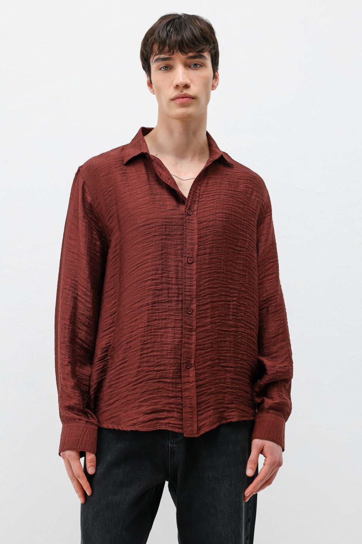 Textured Oversized Shirt