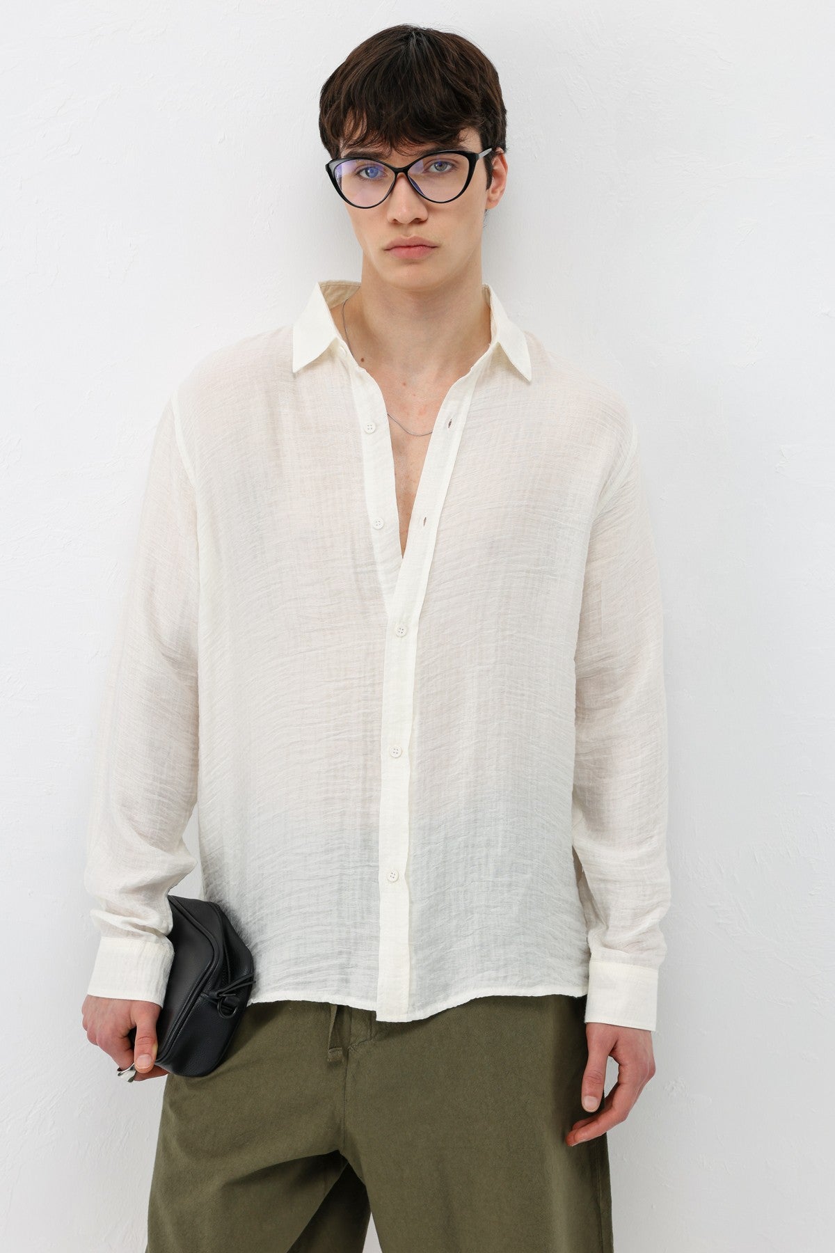 Textured Oversized Shirt
