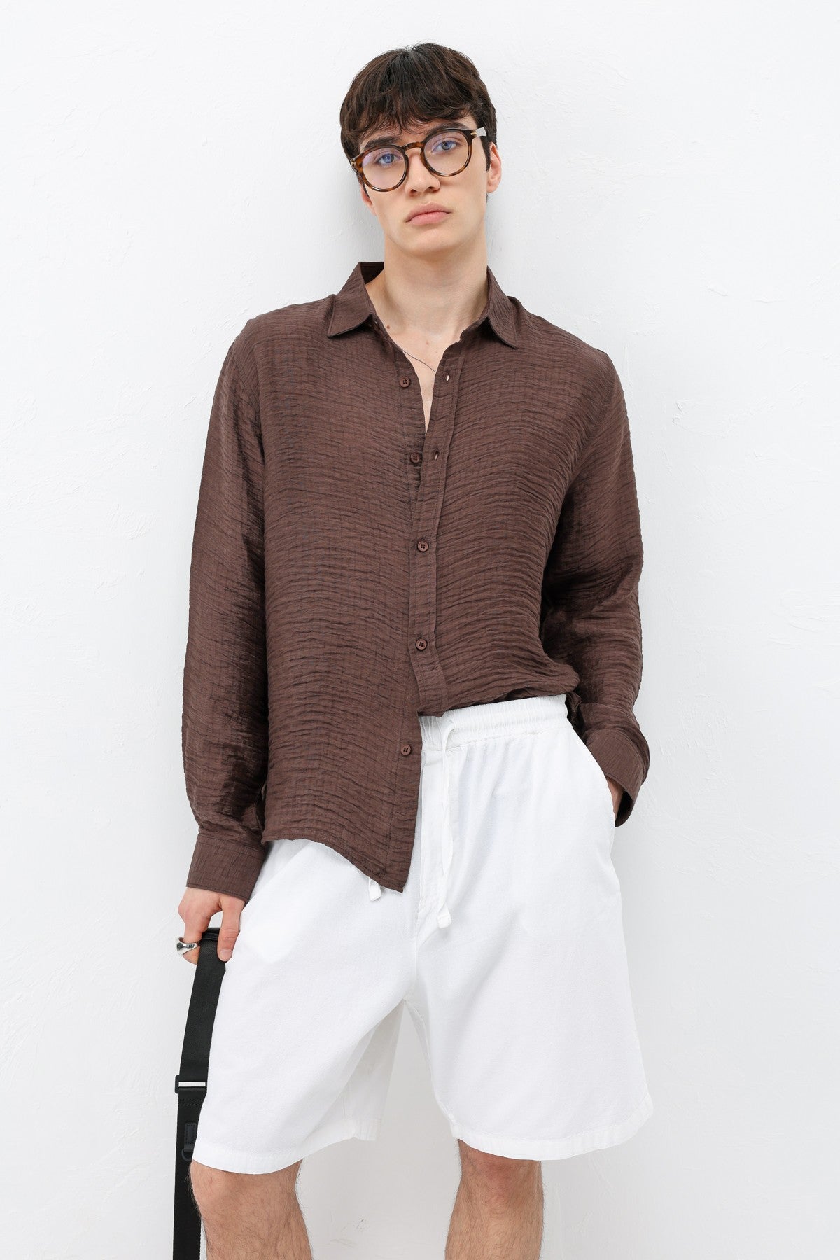 Textured Oversized Shirt
