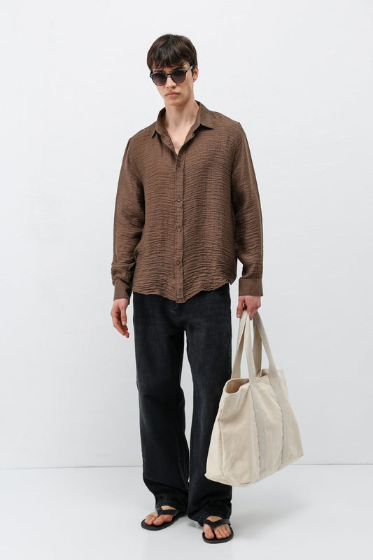Textured Oversized Shirt