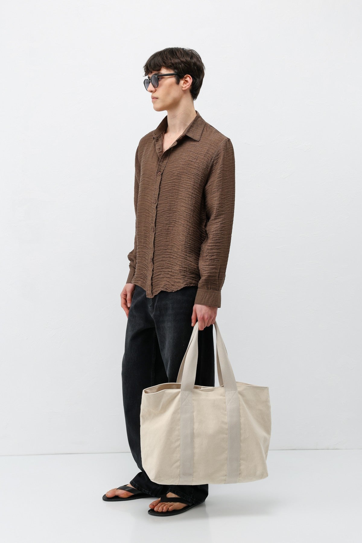 Textured Oversized Shirt